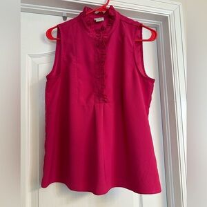 J Crew Factory pink sleeveless blouse, size 6.